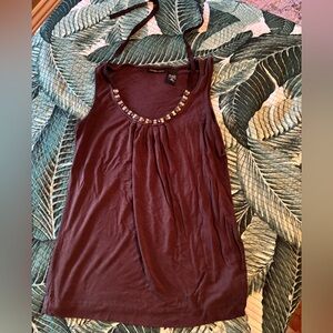 New York and company Elegant Brown Sleeveless Top